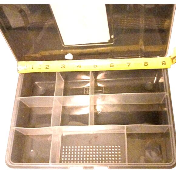 Organizer Box CLEAR PLASTIC Utility Boxes Art Crafts Makeup Screws Nuts Tackle - Picture 4 of 5